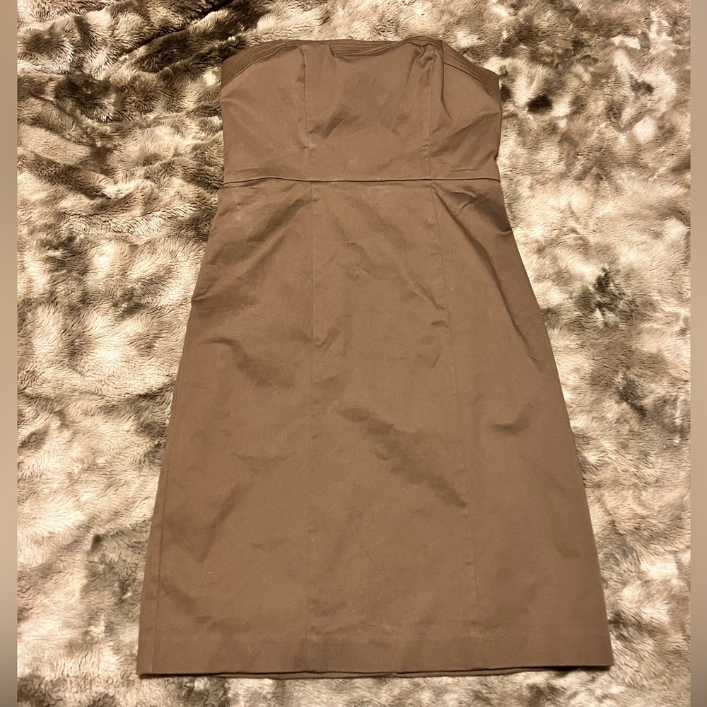 Merona Tan Strapless Structured Dress